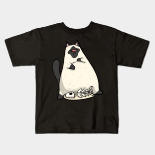 Siamese Lazy Cat Kids T-Shirt